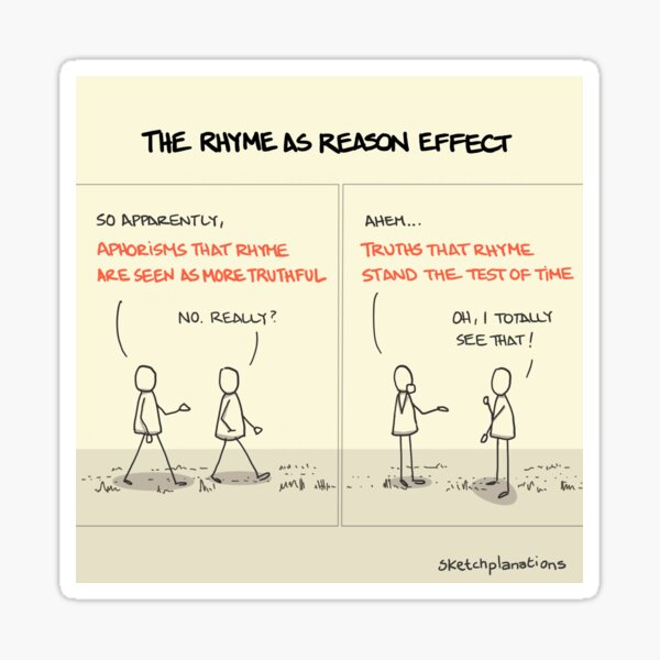 The Rhyme As Reason Effect Sticker For Sale By Sketchplanator Redbubble