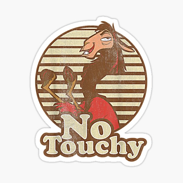 Vintage Distreesed New Gr Kuzco Llama No Touchy Sticker For Sale By