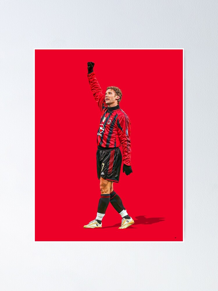 Ac Milan Shevchenko Poster By Retrokits Redbubble