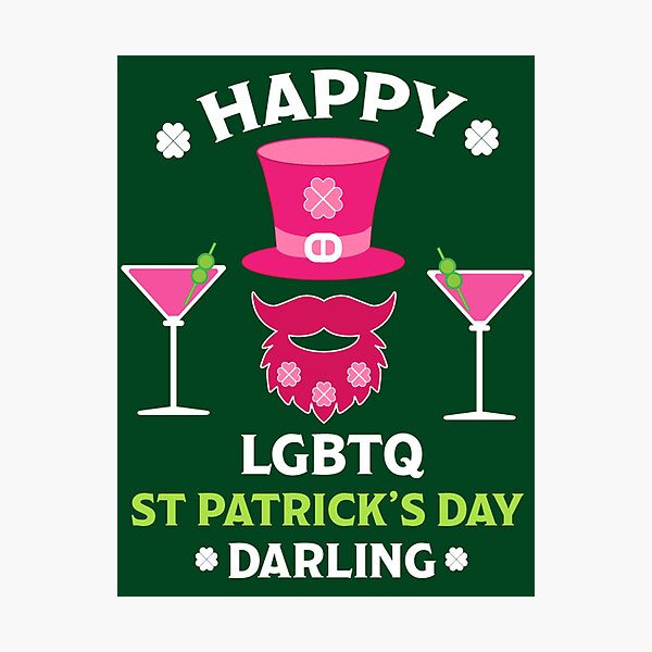 Impression photo LGBTQ Happy Gay St Patricks Day Défilés et