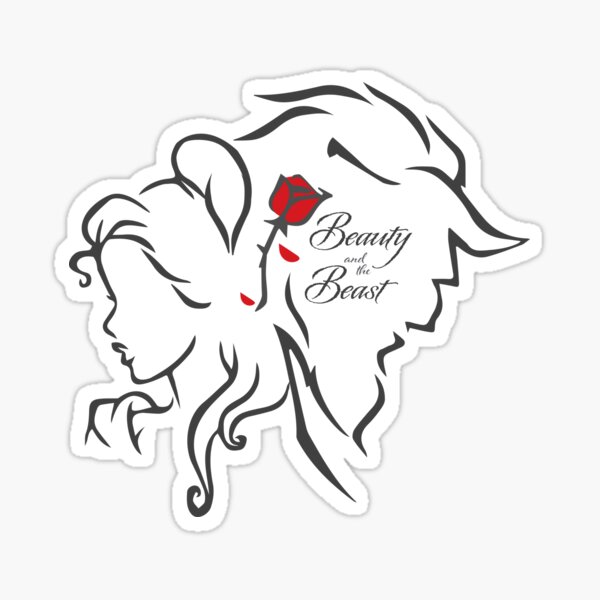 Beauty And The Beast Sticker For Sale By Kathrynne Redbubble