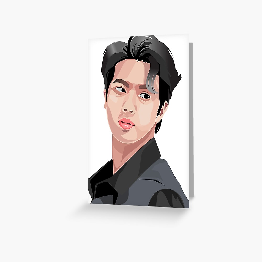 Kim Seok Jin BTS Greeting Card By Efka19 Redbubble