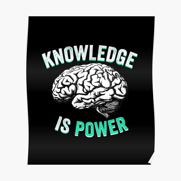 Motivational Knowledge Is Power Poster For Sale By Wingstar Redbubble