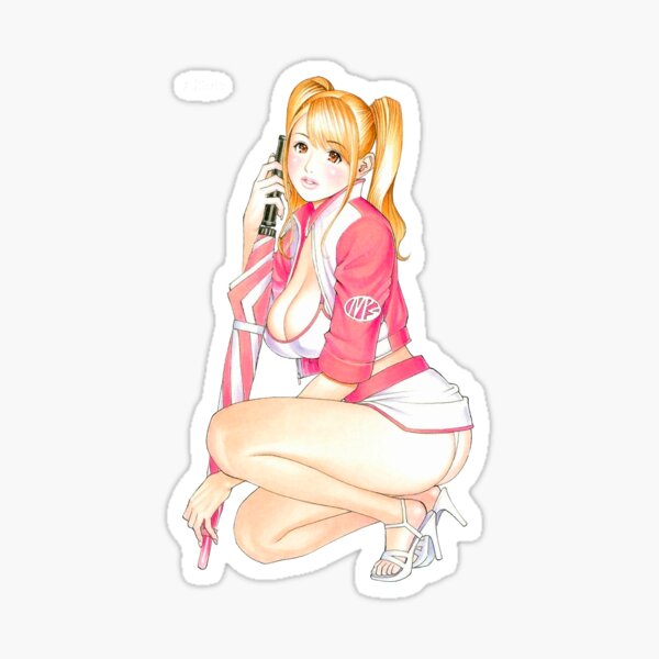 Ecchi Big Boobs Blonde Pigtails Anime Girl Sticker For Sale By