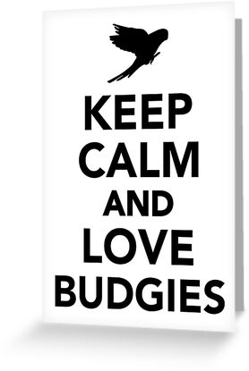 quot keep calm and budgies quot greeting cards by designzz redbubble quot keep calm and budgies quot greeting cards by designzz redbubble