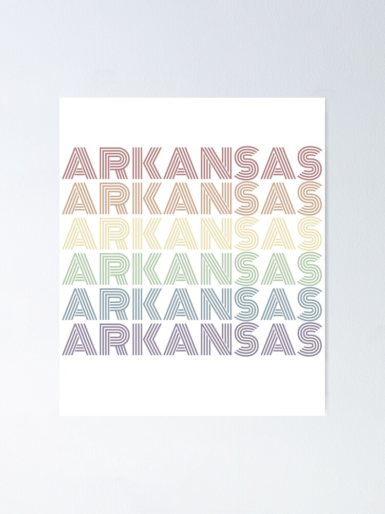 Retro Arkansas Gay Pride Lgbt Us State Poster By Moxiedesignco