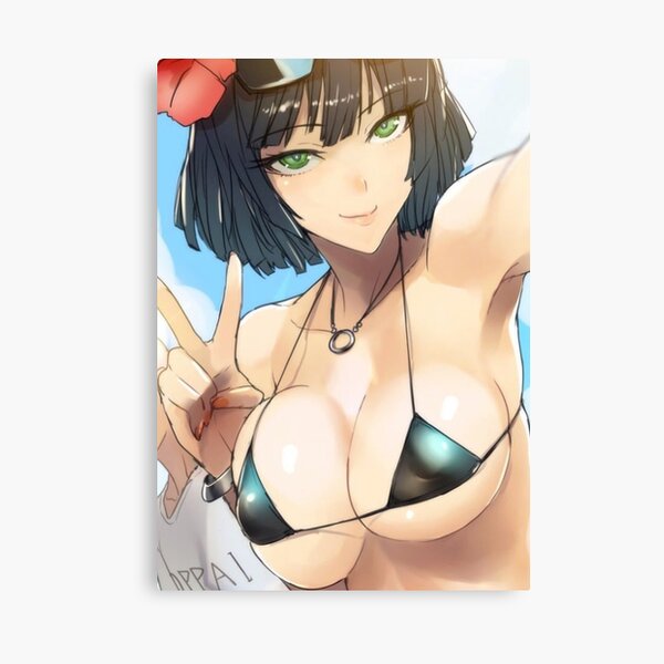 Ecchi Oppai Sexy Micro Bikini Beach Anime Girl Canvas Print For Sale