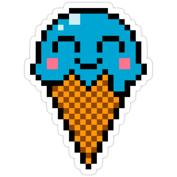 Ice Cream Pixel Art Sticker Von Xtrolix Redbubble