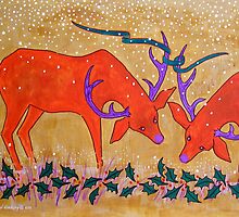 Christmas Deer by Susan Greenwood Lindsay