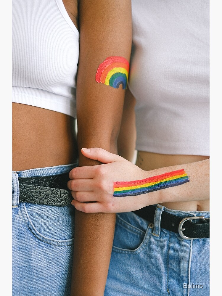 Women With Gay Pride Body Paint Poster For Sale By Bulimo Redbubble