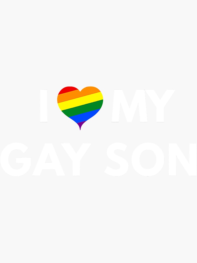 I Love My Gay Son Lgbt Pride Sticker For Sale By Perrydad78 Redbubble