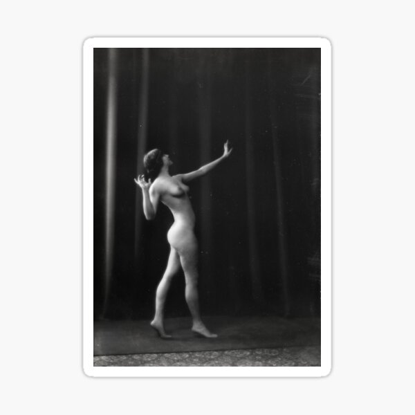 Nude Photography Of Naked Woman Arnold Genthe Sticker For Sale By