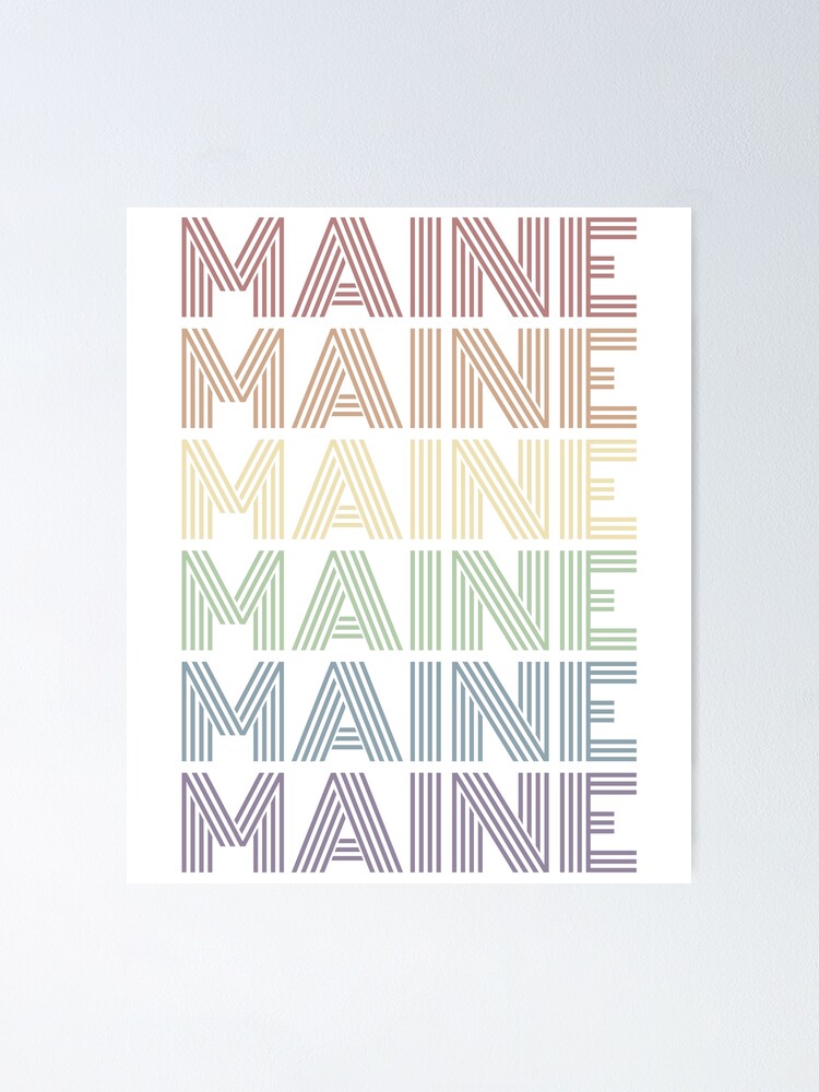 Retro Maine Gay Pride Lgbt Us State Poster For Sale By Moxiedesignco