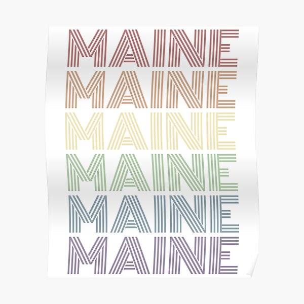 Retro Maine Gay Pride Lgbt Us State Poster For Sale By Moxiedesignco