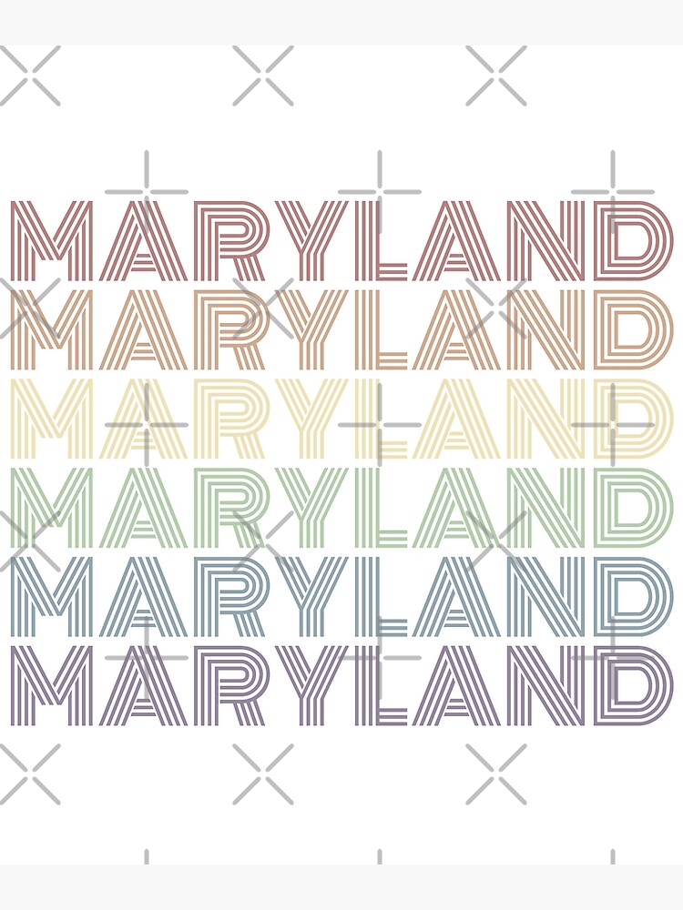 Retro Maryland Gay Pride LGBT US State Poster By MoxieDesignCo