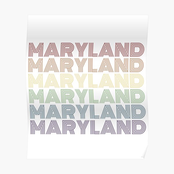 Retro Maryland Gay Pride LGBT US State Poster By MoxieDesignCo