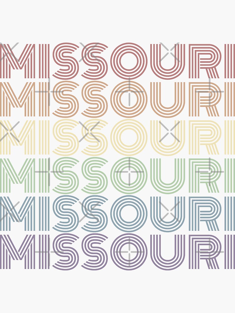 Retro Missouri Gay Pride Lgbt Us State Sticker By Moxiedesignco