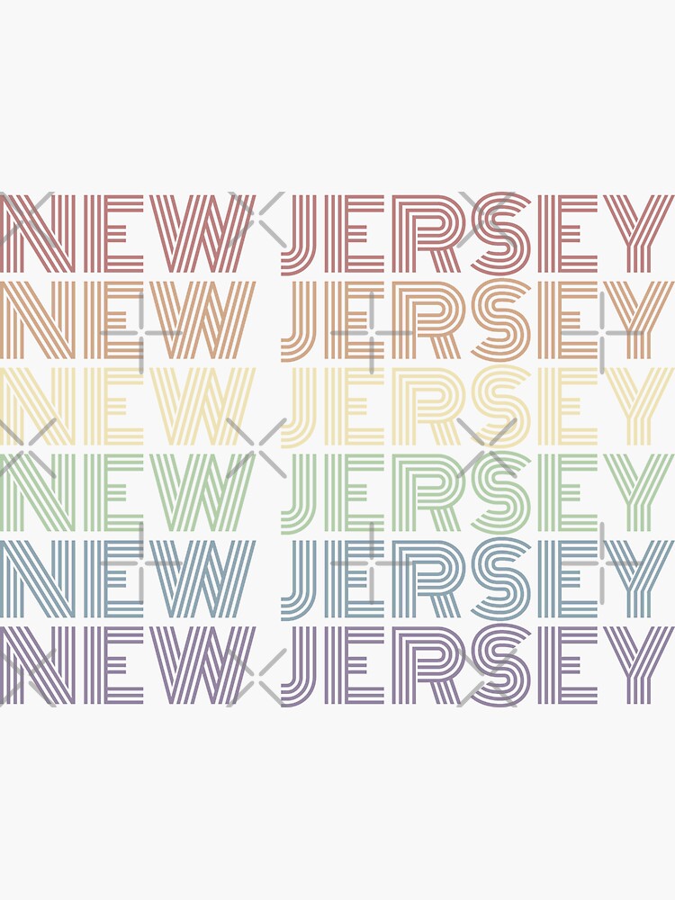 Retro New Jersey Gay Pride Lgbt Us State Sticker For Sale By