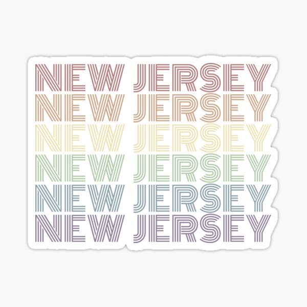 Retro New Jersey Gay Pride Lgbt Us State Sticker For Sale By