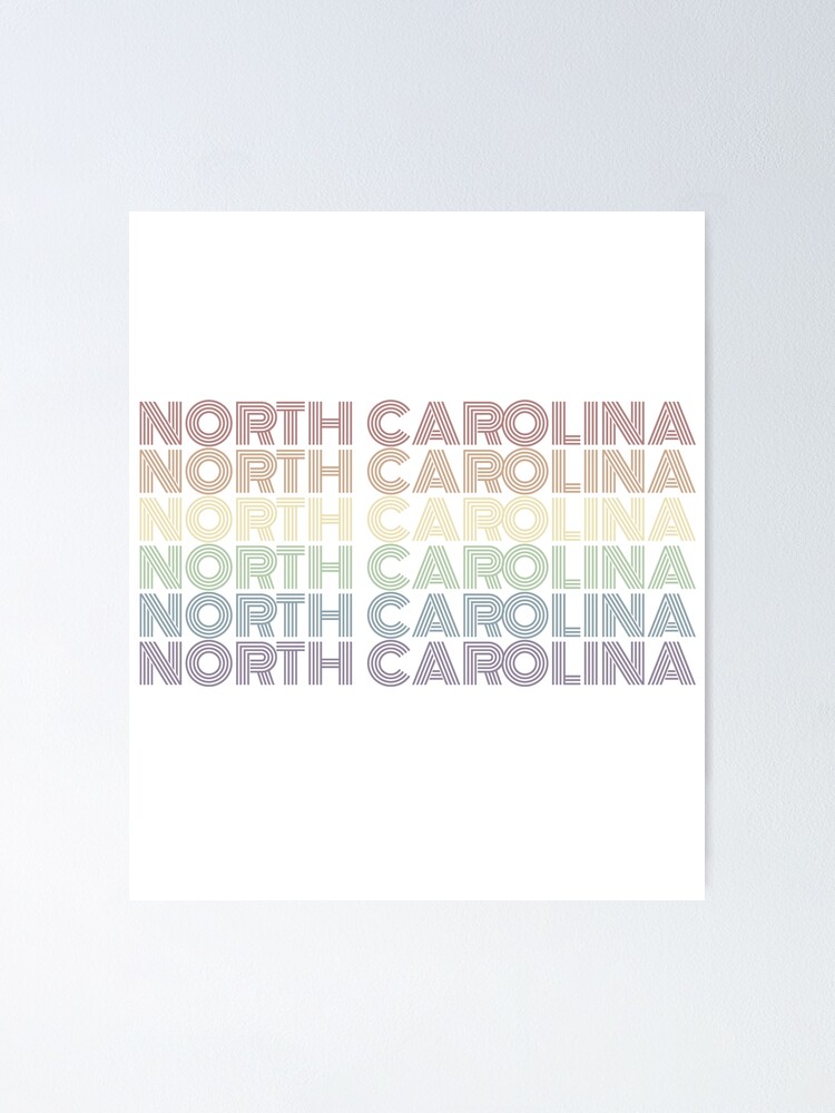 Retro North Carolina Gay Pride Lgbt Us State Poster For Sale By