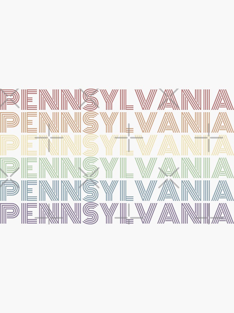 Retro Pennsylvania Gay Pride Lgbt Us State Sticker For Sale By