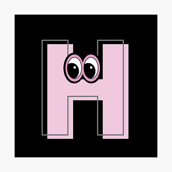 Pink Letter H With Eyes Photographic Print For Sale By Anitastrifler