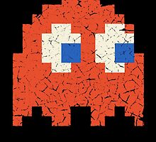 Vintage Look Arcade Pixel Ghost Man by VintageSpirit