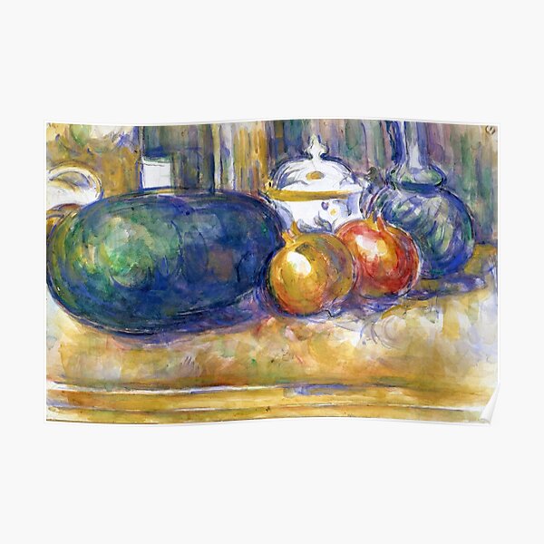 Paul Cezanne Still Life Watermelon Pomegranates Poster By Pdgraphics