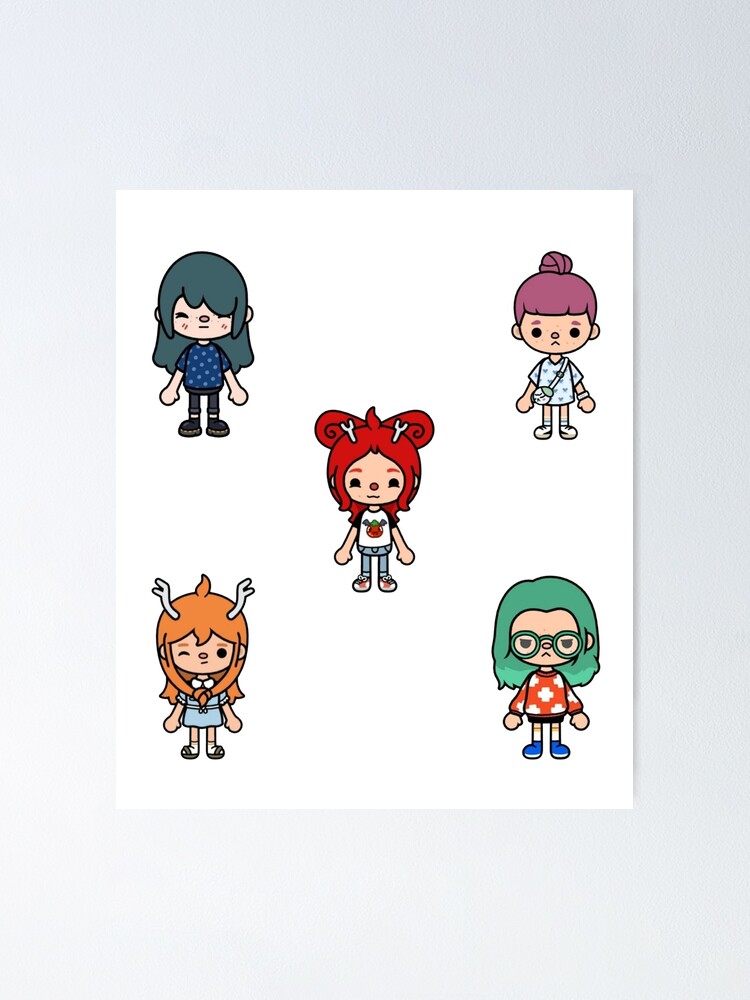 Toca Boca Character Pack Poster By Pocapo Redbubble