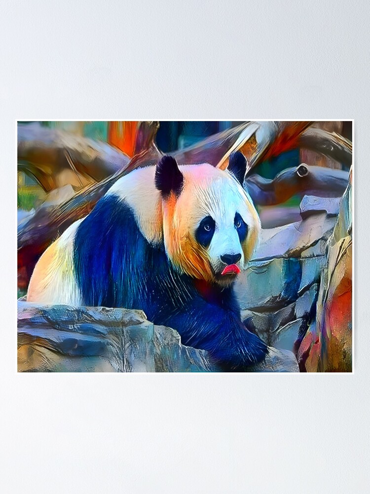 P Ster Una Maravillosa Pintura Que Encarna A Un Impresionante Panda