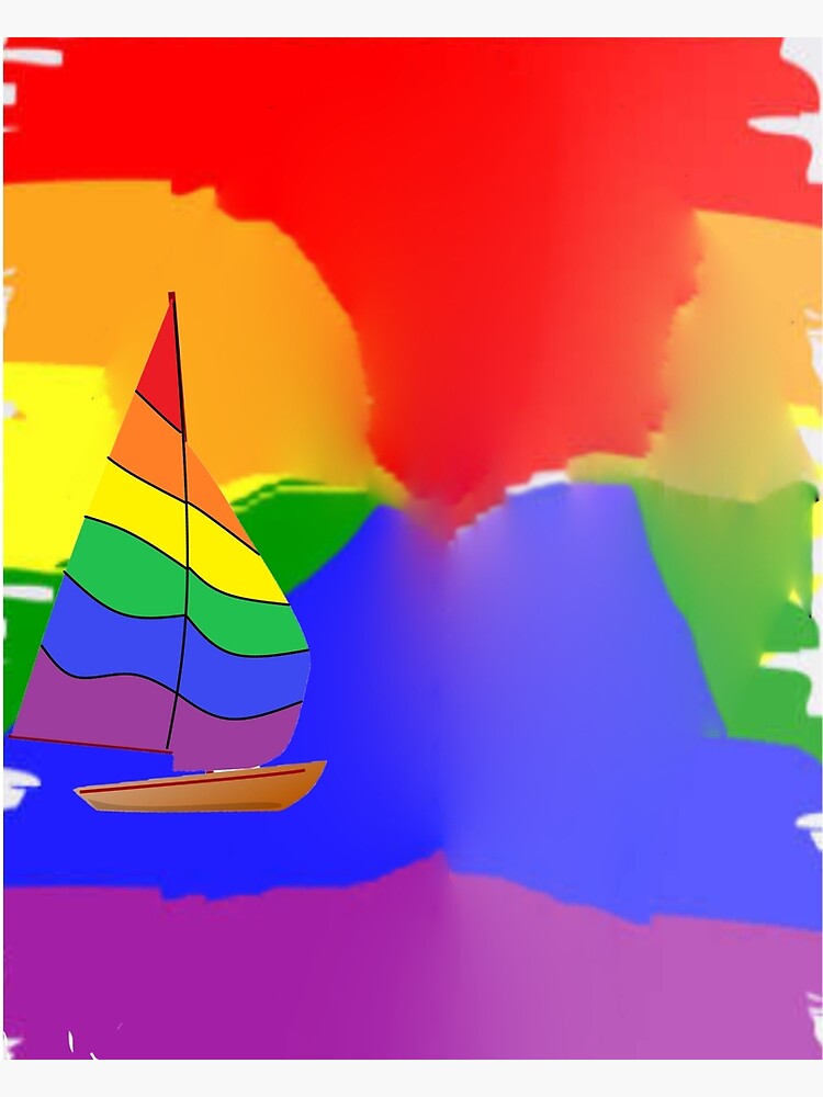 Rainbow Boot In Abstract Rainbow Landscape Poster For Sale By Lope