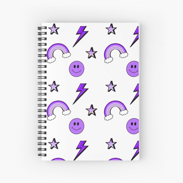 Purple Aesthetic Sticker Pack Spiral Notebook For Sale By Macyrenner