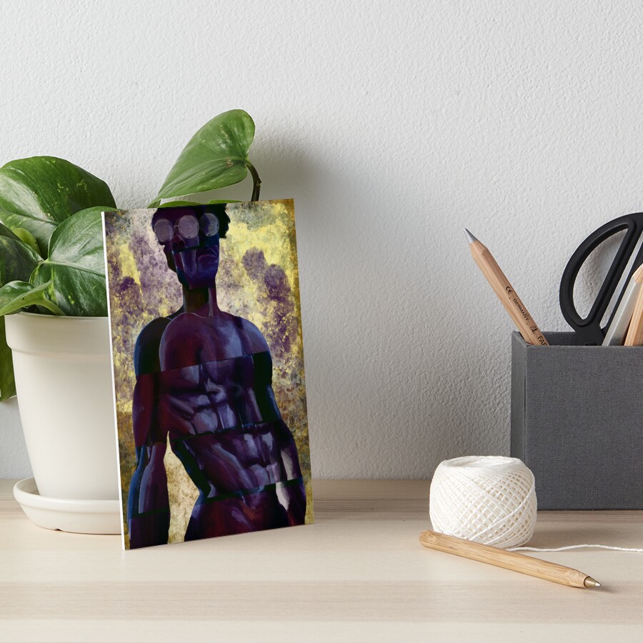 Black Sun Fine Art Nude Art Male Figure Art Board Print For Sale