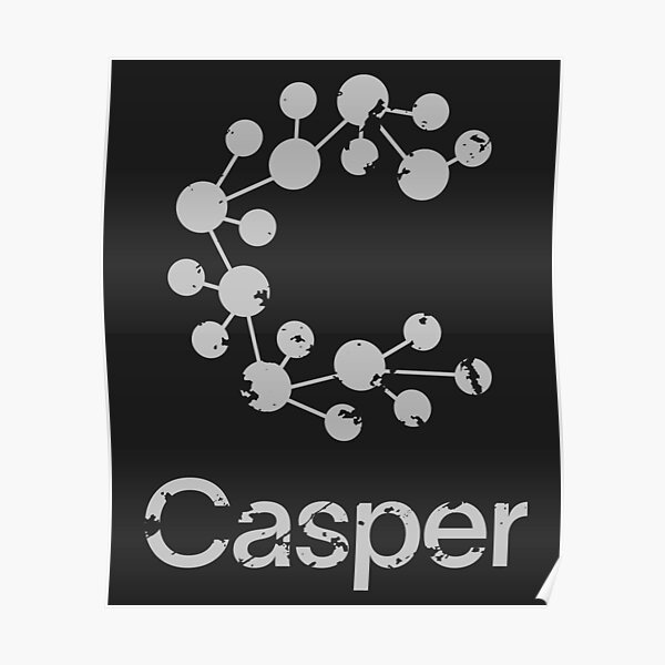 Casper CSPR Smoke Gray Vintage Poster By PopFoxT Shirts Redbubble