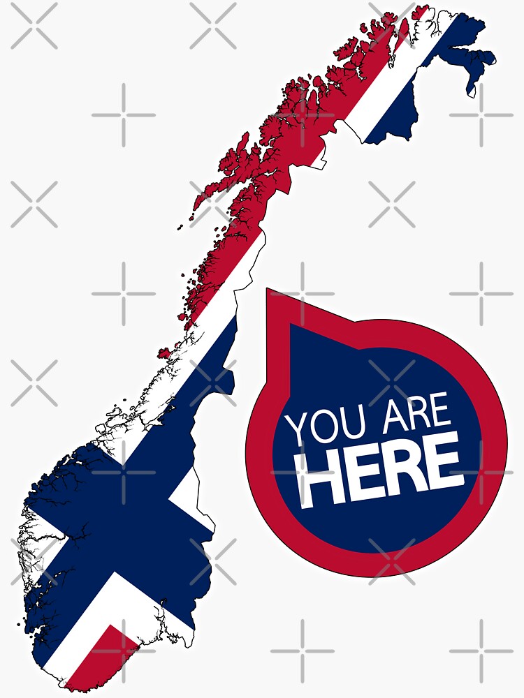 Norway You Are Here Sticker For Sale By Alessionastro Redbubble