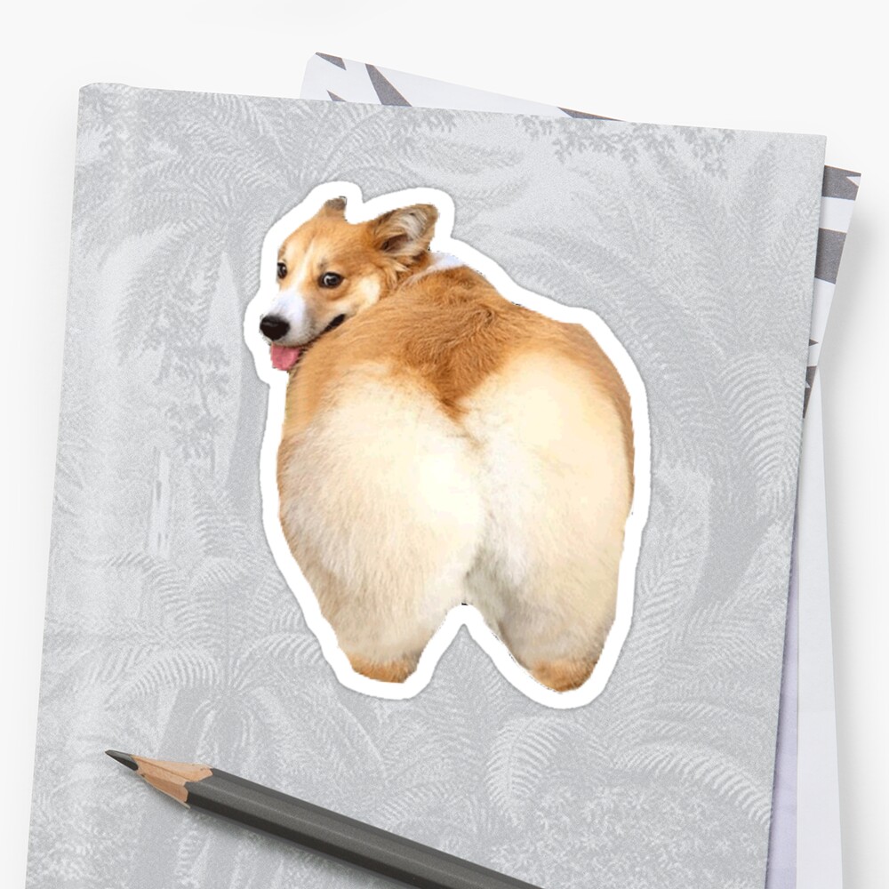 Corgi Butt Stickers By Kalinamia Redbubble