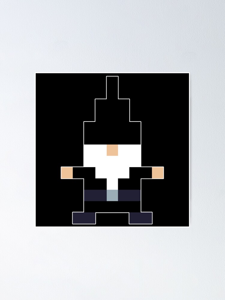 Goth Gnome In Pixel Art Poster For Sale By MacSquiddles Redbubble