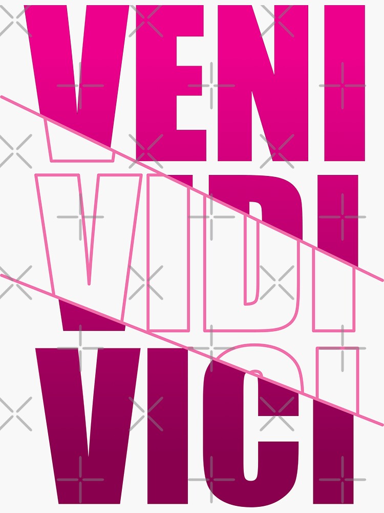 Veni Vidi Vici I Came I Saw I Conquered Sticker For Sale By