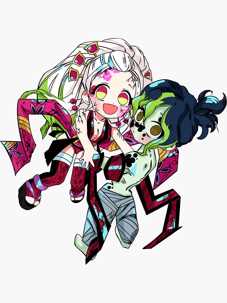 Daki And Gyutaro Demon Slayer Sticker For Sale By Chibi Mania