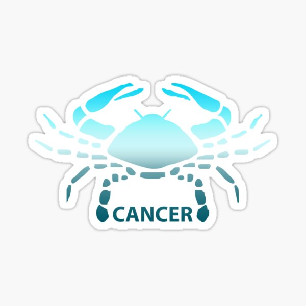 Colorful Zodiac Sign Cancer Sticker Sticker By Kevinmaczynski