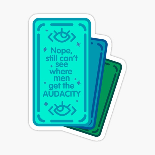 Cards THE AUDACITY Sticker For Sale By TheQuirkySide Redbubble