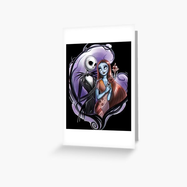 Romantic Jack Skellington And Sally Greeting Card For Sale By IEIROW