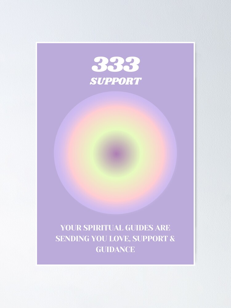 333 Purple Angel Number Poster By RiriDesign Redbubble