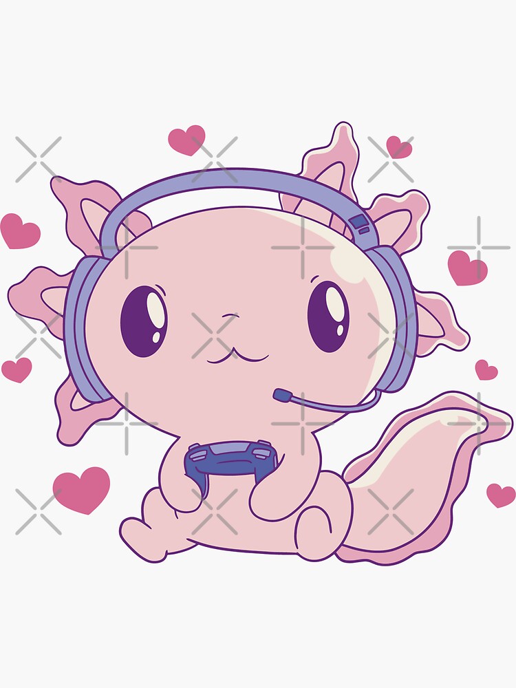 Kawaii Cute Axolotl Gamer Gamesolotl Just A Girl Who Loves Axolotls