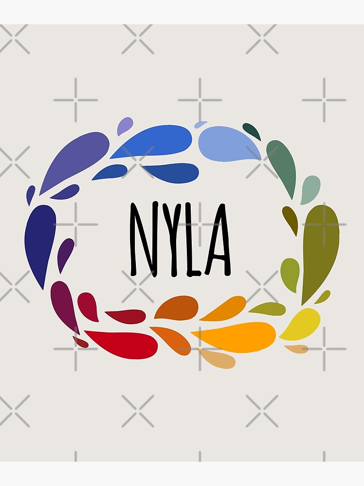 Nyla Name Cute Colorful Gift Named Nyla Poster For Sale By Kindxinn