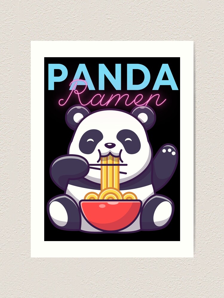 Panda Eating Ramen Cute Noodles Kawaii Panda Japanese Panda Eating