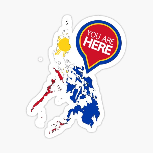 Philippines You Are Here Sticker For Sale By Alessionastro Redbubble