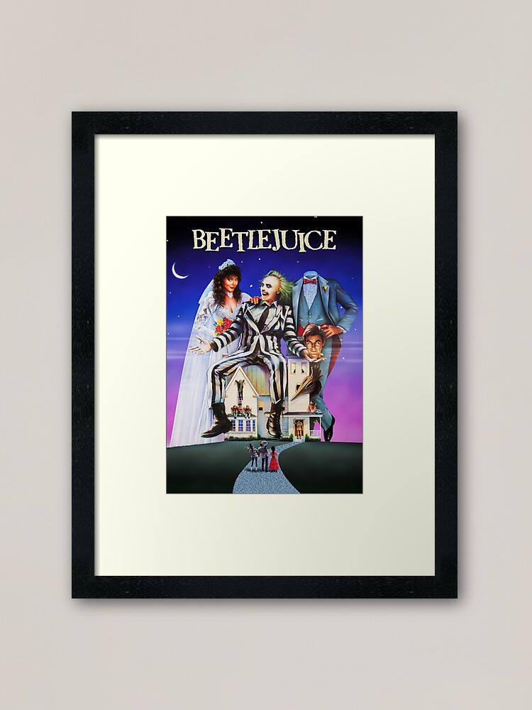 Beetlejuice Framed Art Print For Sale By Obelixdesign Redbubble