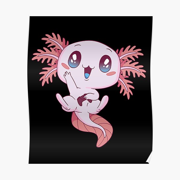 Gamesolotl Axolotl Gaming Poster For Sale By Gusa Redbubble