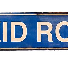 Isolated Skid Row Street Sign by mrdoomits